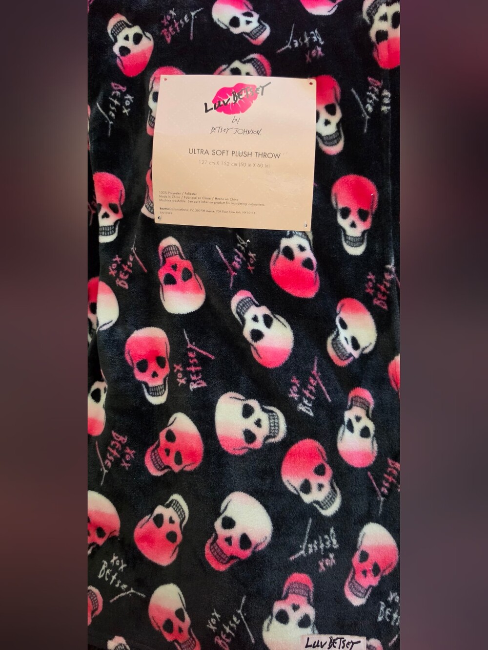 Betsey Johnson Skull Blanket